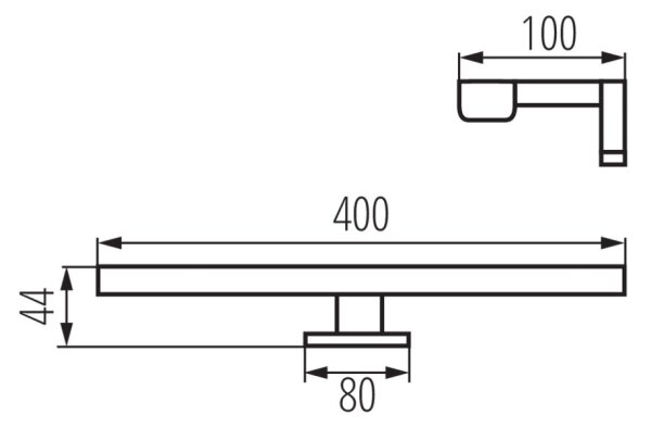 Kanlux 34930 - LED Kúpeľňové osvetlenie zrkadla ASTIM LED/8W/230V IP44 čierna