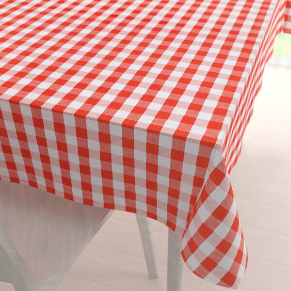 Biante Teflónový obdĺžnikový obrus TF-071 Červeno-biela kocka 50x100 cm
