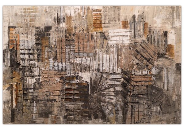 Obraz - Abstrakcia v hnedých tónoch (90x60 cm)