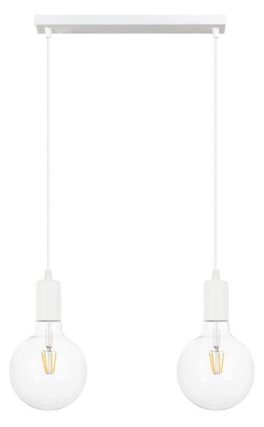 Luster na lanku MIROS 2xE27/60W/230V biela