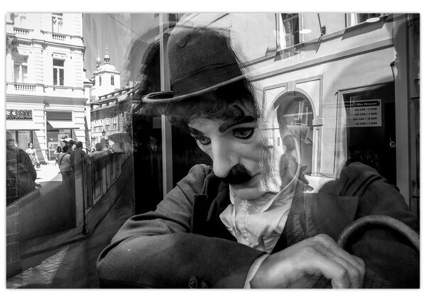 Obraz - Charles Chaplin v Prahe (90x60 cm)