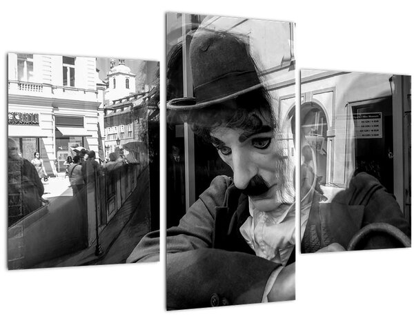 Obraz - Charles Chaplin v Prahe (90x60 cm)