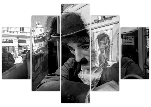 Obraz - Charles Chaplin v Prahe (150x105 cm)