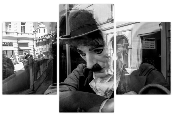 Obraz - Charles Chaplin v Prahe (90x60 cm)