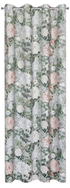 ZATEMŇOVACÍ ZÁVES NA KRÚŽKOCH IDA 140X250 CM KVETY