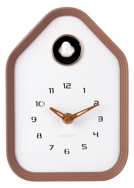 NÁSTENNÉ HODINY mokka 14/20/7 cm Karlsson - Hodiny, Online Only