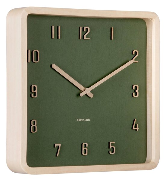 NÁSTENNÉ HODINY tmavozelená 26/26/5.3 cm Karlsson - Hodiny, Online Only