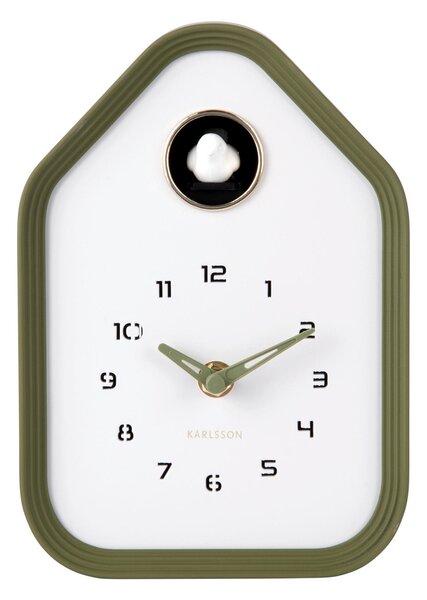 NÁSTENNÉ HODINY zelená 14/20/7 cm Karlsson - Hodiny, Online Only