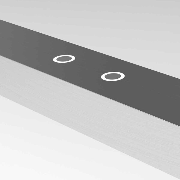 LED závesné svietidlo Bande, 150 cm, hore/dole, oceľ, stmievač, Hliník / sivá / zinok, Obývacia izba / jedáleň, kov, Moderný, Závesné svietidlo