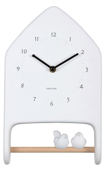 NÁSTENNÉ HODINY biela 20/32/7 cm Karlsson - Hodiny, Online Only