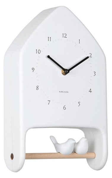 NÁSTENNÉ HODINY biela 20/32/7 cm Karlsson - Hodiny, Online Only