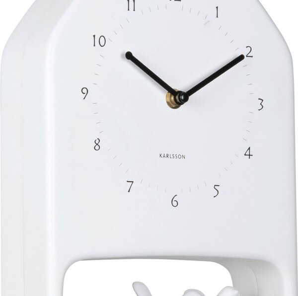 NÁSTENNÉ HODINY biela 20/32/7 cm Karlsson - Hodiny, Online Only