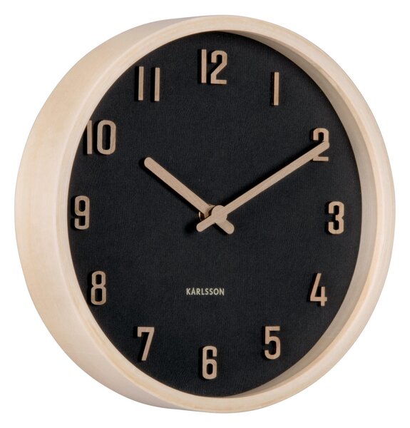 NÁSTENNÉ HODINY čierna 22 cm Karlsson - Hodiny, Online Only