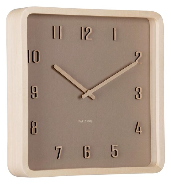 NÁSTENNÉ HODINY svetlohnedá 26/26/5.3 cm Karlsson - Hodiny, Online Only