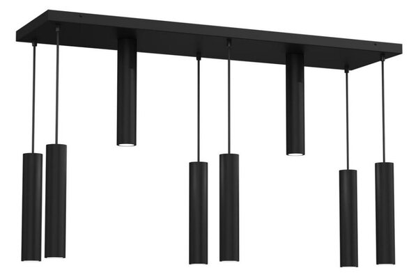 Luster na lanku RAITO 8xGU10/8W/230V čierna