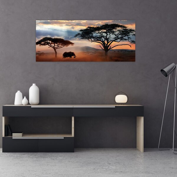 Obraz - Národný park Serengeti, Tanzánia, Afrika (120x50 cm)