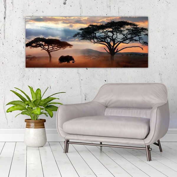 Obraz - Národný park Serengeti, Tanzánia, Afrika (120x50 cm)