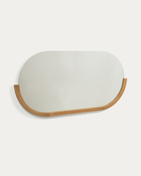 Nástenné zrkadlo s dreveným rámom 96x55 cm Rokia – Kave Home