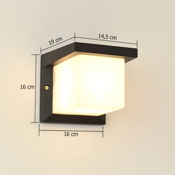 Toolight Toolight, nástenné svietidlo 16x16x19 cm, 1xE27, RSL014-1W, čierna matná, OSW-10245
