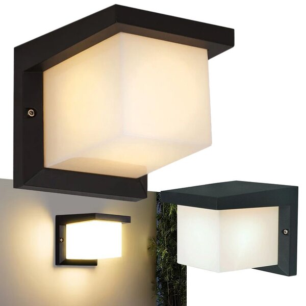 Toolight Toolight, nástenné svietidlo 16x16x19 cm, 1xE27, RSL014-1W, čierna matná, OSW-10245