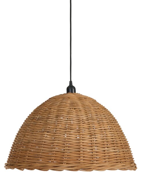 Závesná lampa prírodná ratanová pletené tienidlo v tvare kupoly rustikálny boho japandi štýl obývacia izba jedáleň