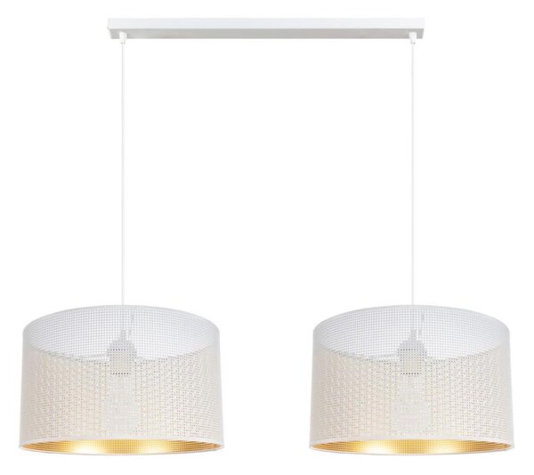 Luster na lanku ALDO 2xE27/60W/230V biela