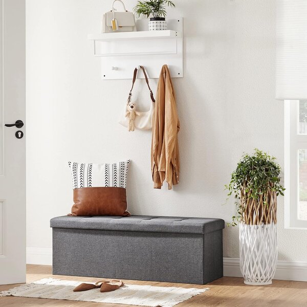 Taburet s úložným priestorom OTTOMAN 110x38 cm, tmavosivý