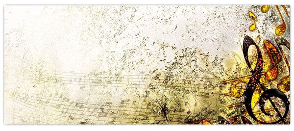 Obraz - Sila hudby (120x50 cm)