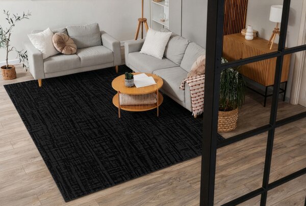 Koberec AURA J2557A čierny / antracit