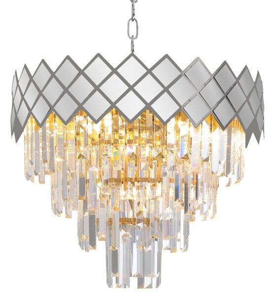 Luster na reťazi CARISMA 9xE14/40W/230V matný chróm