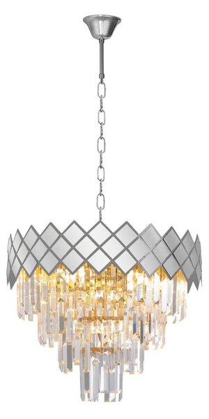 Luster na reťazi CARISMA 9xE14/40W/230V matný chróm