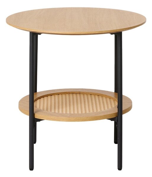 Okrúhly odkladací stolík v dekore duba ø 50 cm Pensacola – Unique Furniture