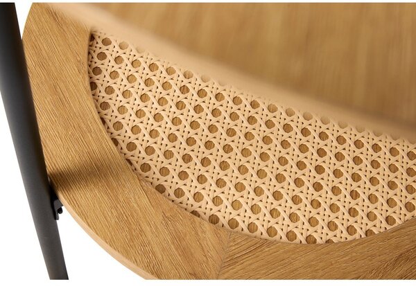 Okrúhly odkladací stolík v dekore duba ø 50 cm Pensacola – Unique Furniture