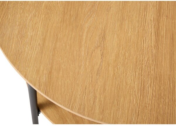 Okrúhly odkladací stolík v dekore duba ø 50 cm Pensacola – Unique Furniture