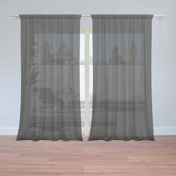 Sablio Záclony Čierna: 2ks 150x250cm
