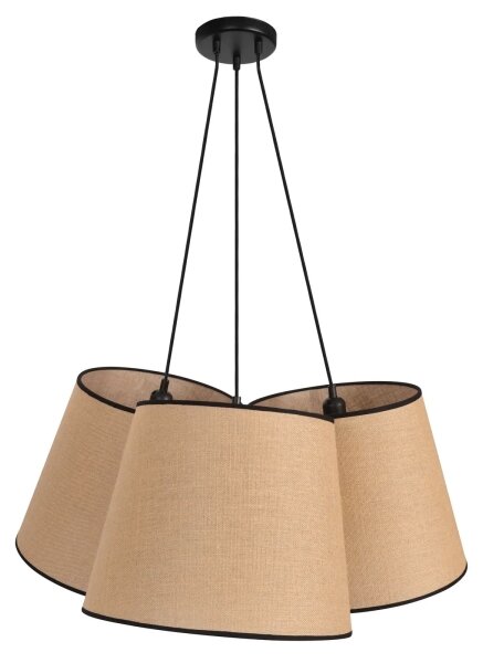 Duolla - Luster na lanku ROSSA 3xE27/15W/230V pr. 75 cm hnedá/čierna