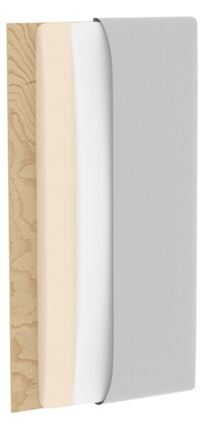 Čalúnený nástenný panel QUADRATTA 15x60 cm, sivý