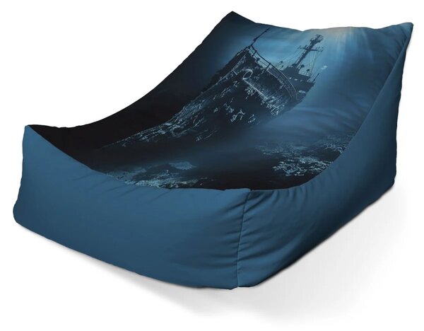 Sablio Sedací vak Lounge Vrak lode na dne mora - 80 x 95 x 50 cm