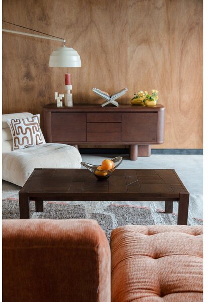 Konferenčný stolík z masívneho dreva v tmavo prírodnej farbe 60x120 cm Bruneau – Dutchbone