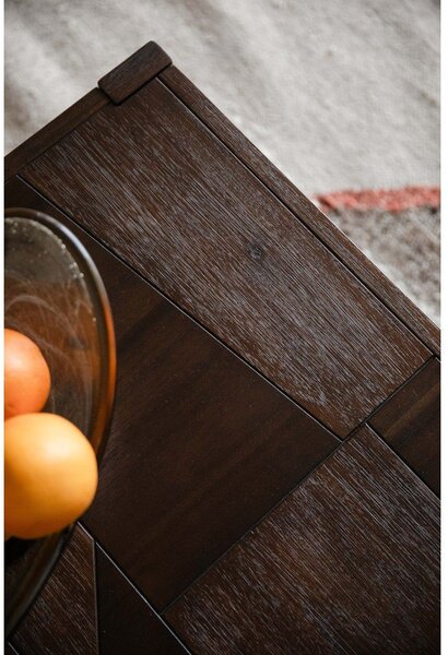 Konferenčný stolík z masívneho dreva v tmavo prírodnej farbe 60x120 cm Bruneau – Dutchbone