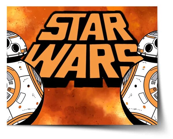 Sablio Plagát Star Wars Ohnivé pozadie - 60x40 cm