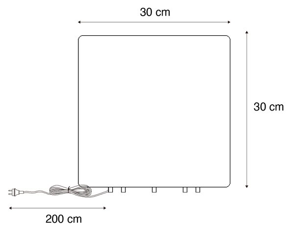 Moderná vonkajšia lampa biela 30 cm štvorcová IP44 - Nura