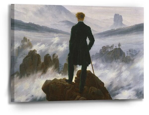 Sablio Obraz Pútnik nad morom hmly - Caspar David Friedrich - 90x60 cm
