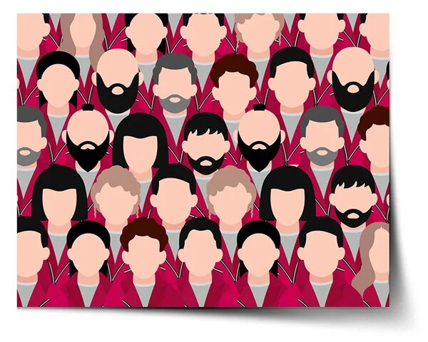 Sablio Plagát Money heist Anonymné tváre - 60x40 cm