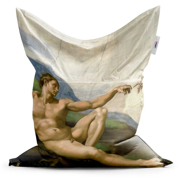 Sablio Sedací vak Stvorenie Adama - Michelangelo Buonarroti - 150x100 cm