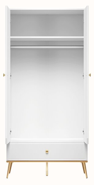 SKRIŇA BELLINI BIELY VYSOKÝ LESK 92 cm
