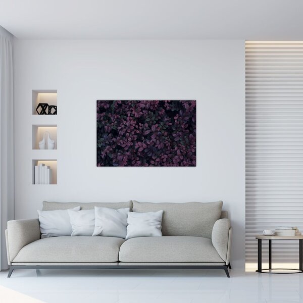 Obraz tmavočervených lístočkov (90x60 cm)