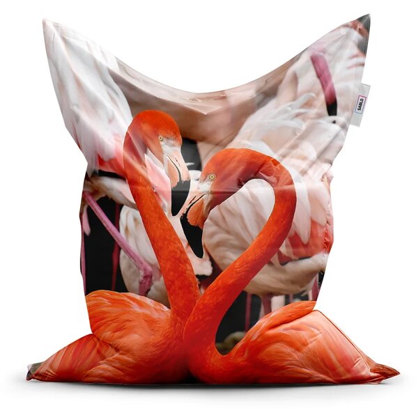 Sablio Sedací vak Plameniaky 2 - 150x100 cm