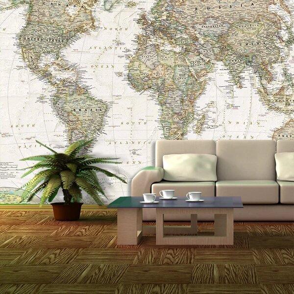 Sablio Tapeta Mapa sveta - 125x75 cm