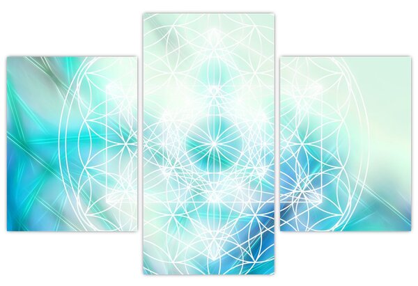 Obraz - Merkaba v tyrkysovom pozadí (90x60 cm)